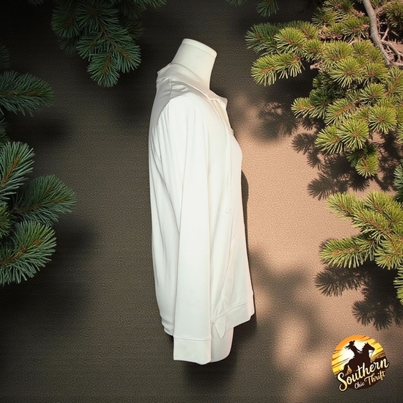 Coldwater Creek Cream Pullover Hoodie - Picture 2 of 6